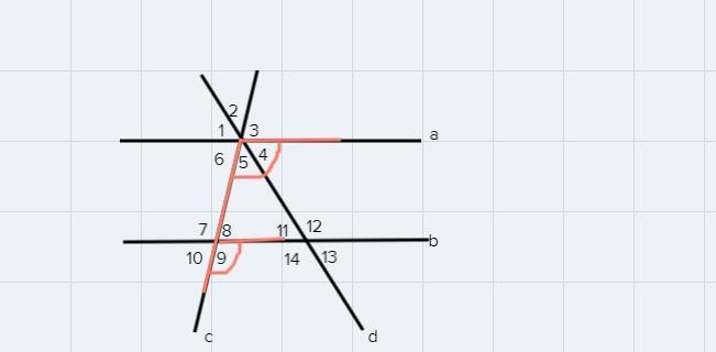 If a || b, m<2=63°, and m<9=105°, find the missing measure of m<13=?-example-1