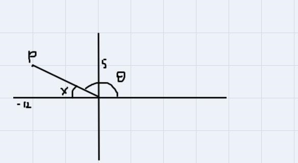 a point on the terminal side of angle theta is given. Find the exact value of each-example-1