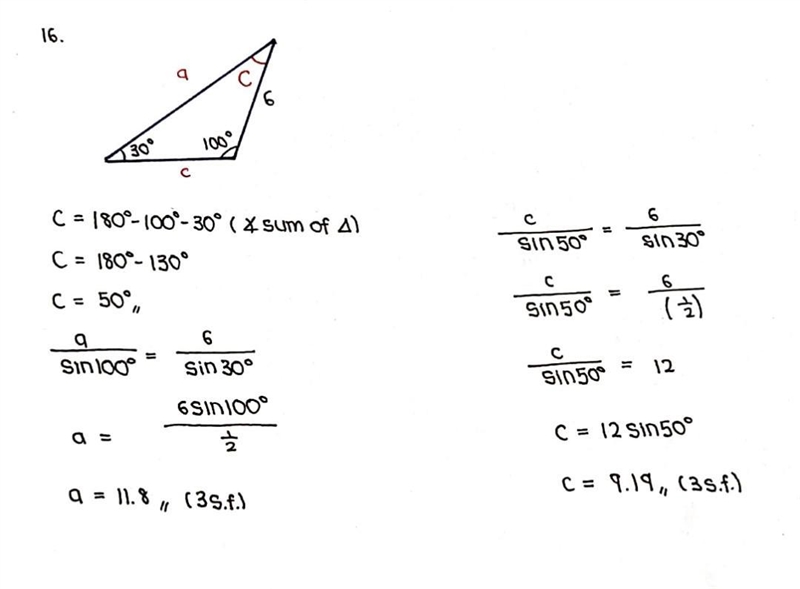 NO LINKS!!! Solve each triangle. Part 1a​-example-4