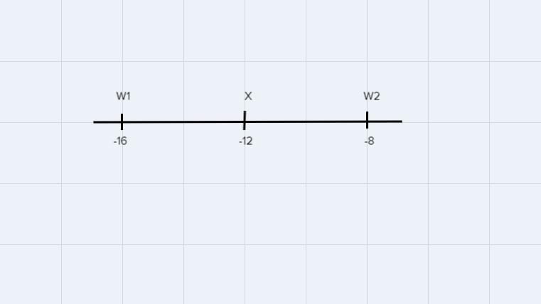 =Finding a point on a number line given the lengthSuppose that W and X are points-example-1