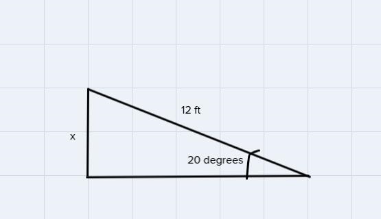 a ramp is attached to the back of a moving truck forming a 20° angle with the ground-example-1