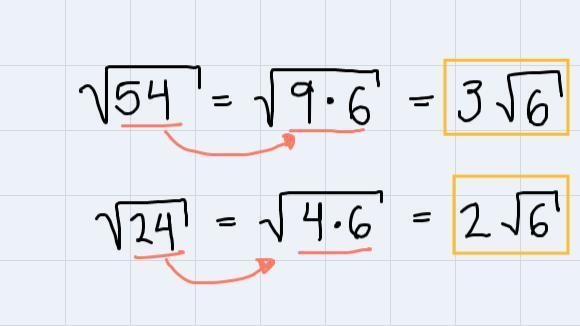 Which of the following is equivalent to the expression below? √96 - √54+ √24-example-2