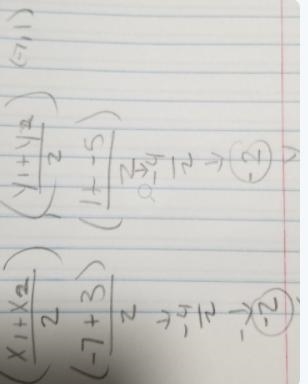 Find the midpoint of A and B where A has coordinates (-7, 1) and B has coordinates-example-1