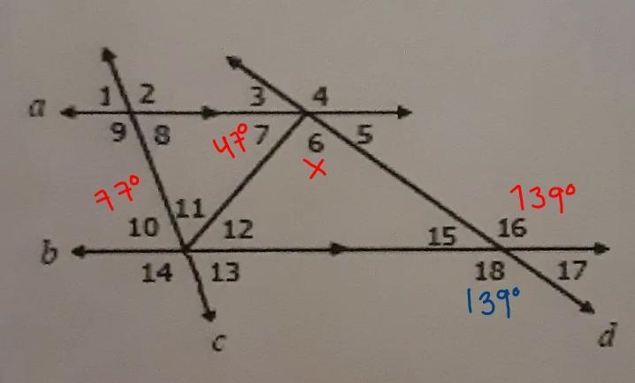 If m<10=77, m<7=47 and m<16=139, find the measure of the missing angle m-example-2