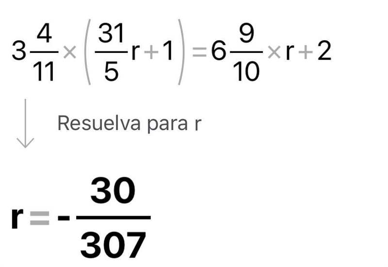 3 4/11 ( 31/5r +1 ) = 6 9/10r + 2 3/10(l/6r +11/6-example-1