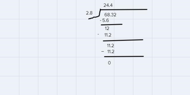 I don't understand how to find the quotient of 2.8√68.32-example-1