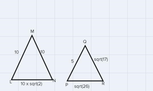 ^LMN with L(-6, -2), M(2, 4), and N(8, -4), and ^PQR with P(3, 1), Q(-1, -2), and-example-3