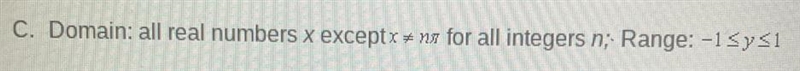 Given f(x) = cos x and g(x) = cotx, what are the domain and range of f(g(x))-example-1