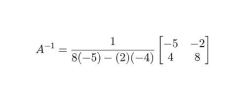 Find the inverse of the matrix8 2 -4 -5if it exists-example-3