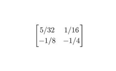 Find the inverse of the matrix8 2 -4 -5if it exists-example-5