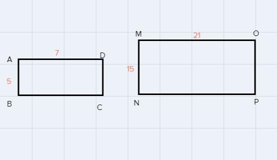 HelppppppppppppppppppRectangle ABCD with sides of 7 and 5 and rectamgle MNOP with-example-1