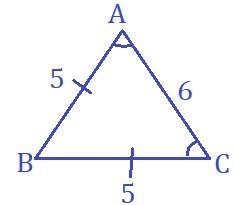 If points A(4,5), B(1,1) and C (-2,5) are vertices of an isosceles triangle, determine-example-1