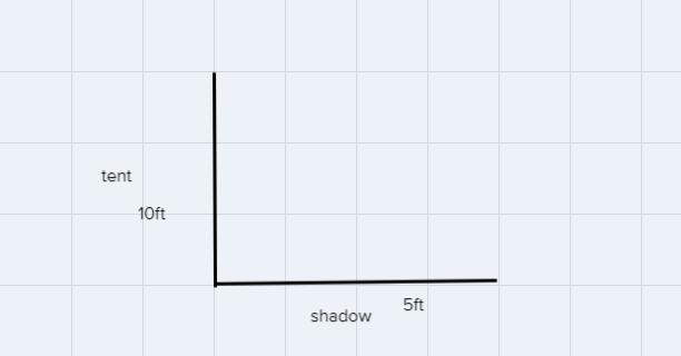 A petrified stump that is 4 ft tall casts a shadow that is 2 ft long. Find the height-example-1