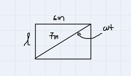 Lee takes a rectangular piece of fabric and makes a diagonal cut from one corner to-example-1