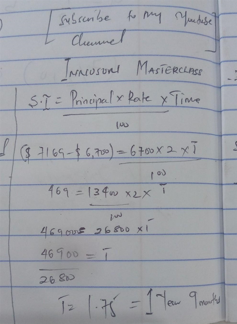 Pauline invested $6,700 at a simple interest rate of 2%. If the maturity value of-example-1