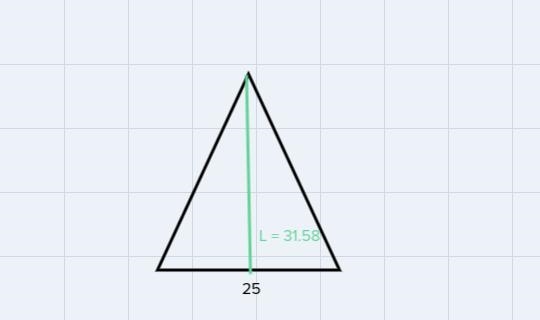 What is the lateral area of the rectangular pyramid whose net is shown-example-3