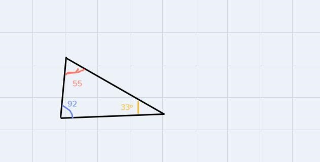 The assignment for Macy's math group is to construct a triangle whose angles are 33, 55, and-example-1