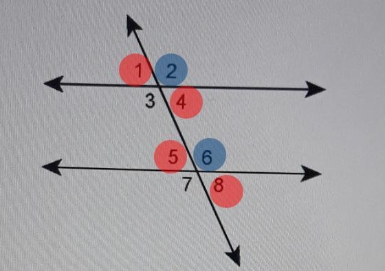 Which pair of angels are corresponding?A.)<1 and <3 B.) <1 and <4 C.)&lt-example-2