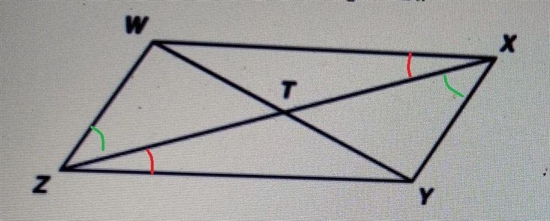 In the quadrilateral below. “Angle WXZ is congruent to Angle YZX." If Ricardo-example-2