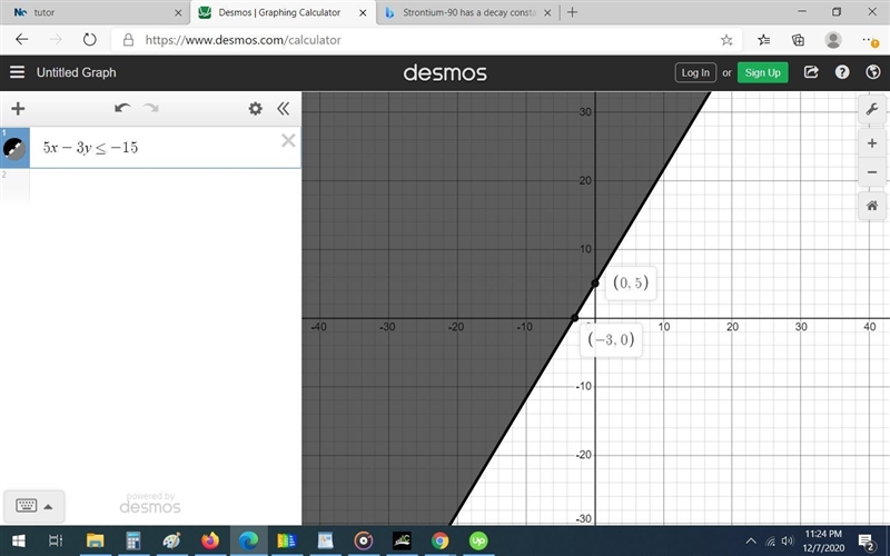 3x - 2y < 10 ) 5x - 3-15 부 다. N-example-2