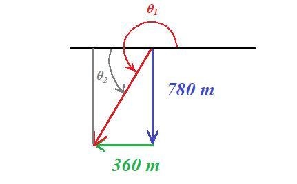 TRIGONOMETRY what is the angle of the person’s resultant vector?-example-1