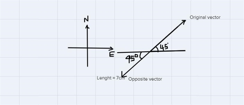 3. Draw the opposite vector of each vector from question #2 (with tail starting from-example-2