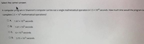 a computer program is in Shannon's computer carries out a single mathematical operation-example-1