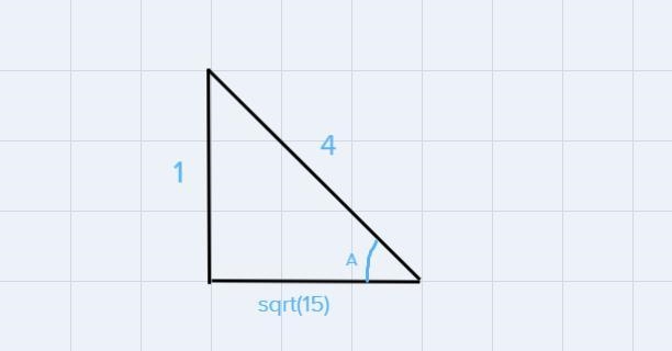 Which triangle is similar to ABC if sin(A) =cos(A) = vs., and tan(A) = VIS?1_JXR3кMол-example-1