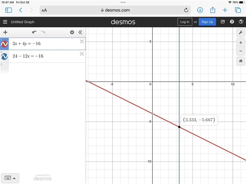 2x + 4y = 24 - 12x + y = -16-example-1