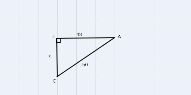 Find each of the missing sides of the right triangles using Pythagorean Theorem.1.2.418X-example-1