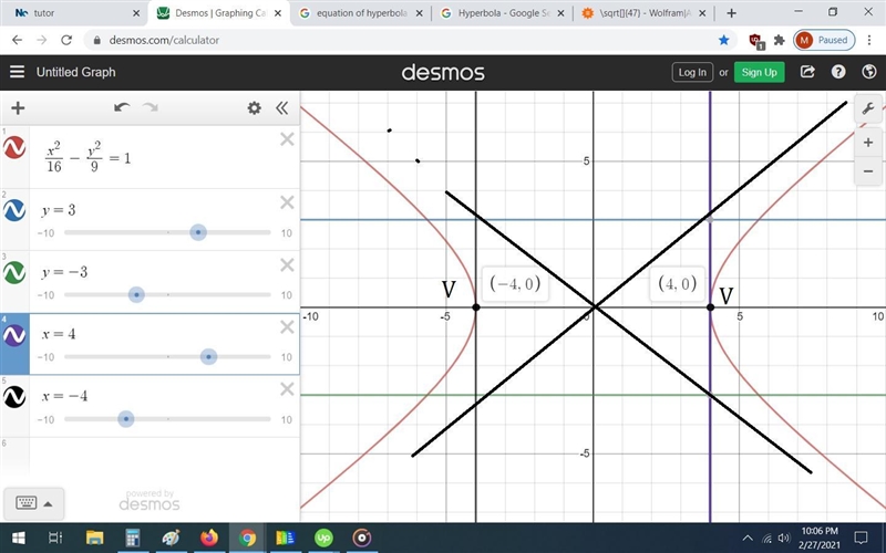 2) d the intercepts and domain and perform the symmetry test on each of the following-example-1