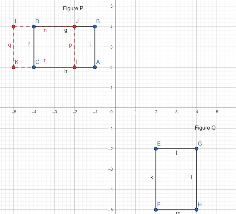 (A)using geometry vocabulary, describe a sequence of transformations that maps figure-example-2