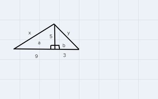 Apply the Pythagorean Theorem to find the value of each missing variable. Express-example-1