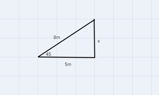 the measure of an inclined angle between two sides is 45° and the measure of the sides-example-1