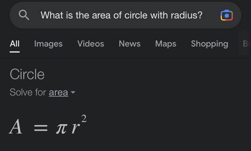 What is the area of circle with radius?-example-1