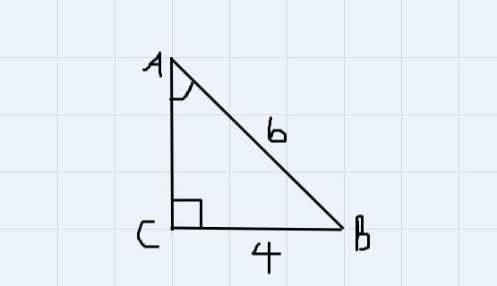 If triangle ABC with the right angle at CFC equals six and eight equals 410 COSA equals-example-1