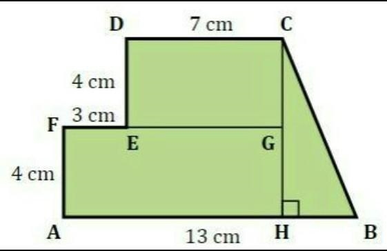 What is the area of this shape? the answer isn't 92 cm squared-example-1