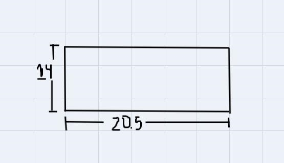 1. Ms. Oates is going to plant grass in her backyard. It is 14feet wide and 20.5 feet-example-1