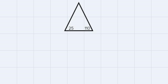 It says find x 110° x and 25° in a triangle-example-1