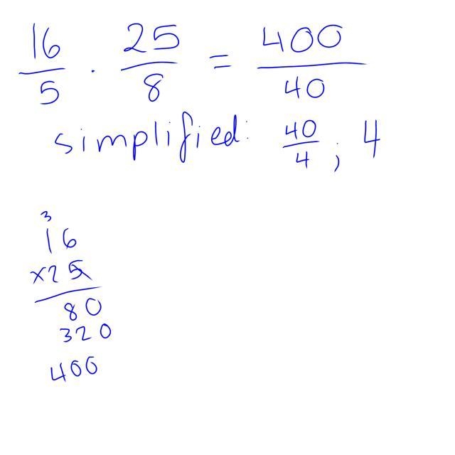 16/5 x 25/8 multiply each of the following fractions-example-1