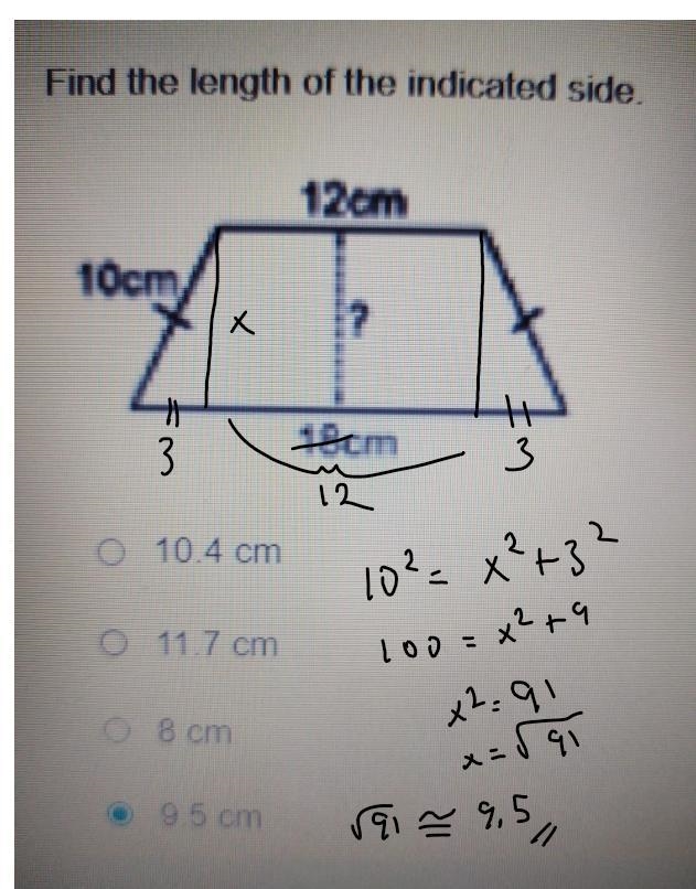 Find the length of the indicated side.​-example-1