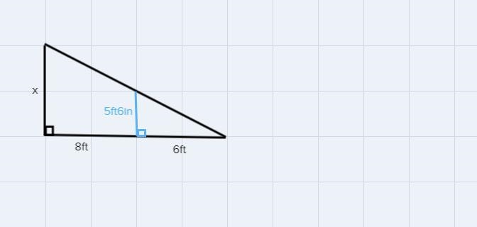 ￼a ladder rests against the top of a wall. the head of a person is 5 feet 6 inches-example-1