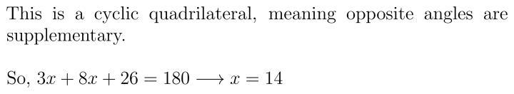 Write an equation to find the value of x and solve it. Round your answer to the nearest-example-1