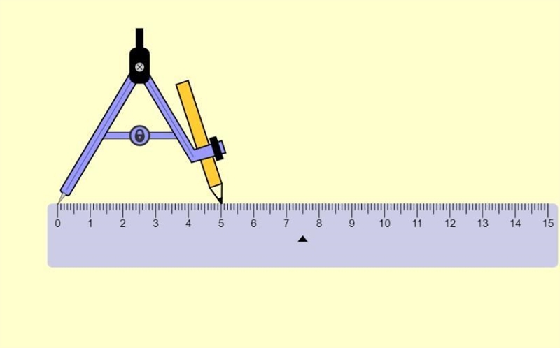 Construct a circle of any radius, and draw a chord on it. Then construct the radius-example-1