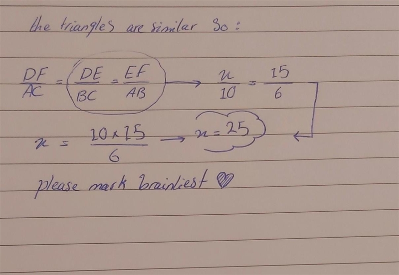 Select from the value that correctly completes the sentence. The value of x is​-example-1