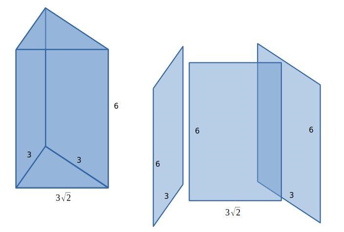 What is the lateral surface area of this triangular prism?-example-1