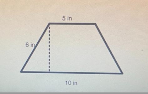 What is the area of the figure below if the short base is congruent to the dotted-example-1