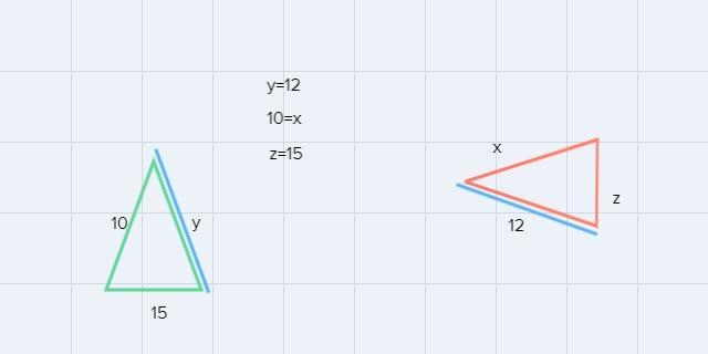 Triangle TUV is congruent to Triangle GFE. Solve for x, y and z. What is the perimeter-example-1