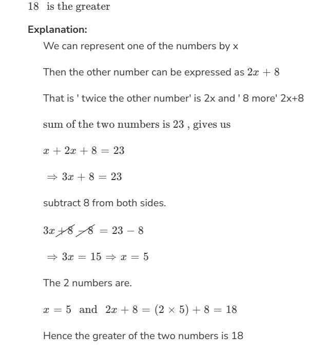 One positive number is 8 more than twice another. if their product is 1242, find the-example-1