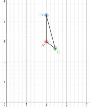 Draw the dilation of ABC using center P and a scale factor of 1/3 Draw the dilation-example-2